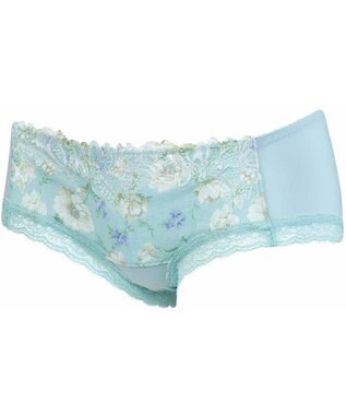 WACOAL ボーイレングス ショーツ 【リボンブラ 脇すっきり】 BRB433とペア はきこみ丈あさめ ナイロンベア天竺素材(バック) レディース PRA633 /ワコール ターコイズ