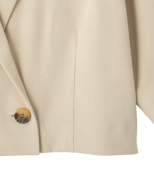 YECCA VECCA ハーフスリーブクロップドジャケット Gray Beige