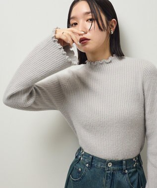 Green Parks ・ｓｗｉｎｇ　ｂｙ　ウラシャギーフレアスリーブニット Light Gray