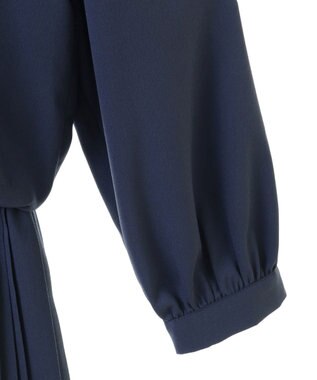 YECCA VECCA ジョーゼットプリーツワンピース Blue