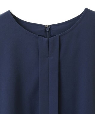 YECCA VECCA ジョーゼットプリーツワンピース Blue