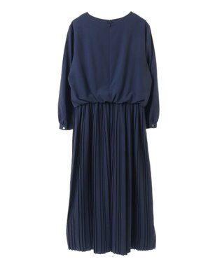 YECCA VECCA ジョーゼットプリーツワンピース Blue