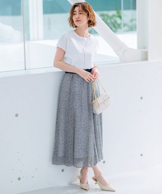 23区 【接触冷感/洗える】フレンチスリーブ IT TEE ホワイト系