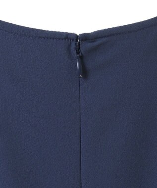 YECCA VECCA ジョーゼットプリーツワンピース Blue