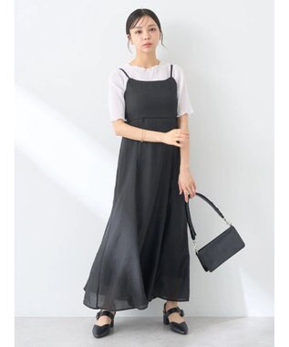 earth music&ecology バックレースアップワンピース Black