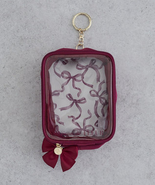 Maison de FLEUR リボンプリントクリアポーチ