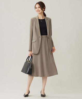 自由区 【洗える】ソフトリブ5分袖 Tシャツ ブラック