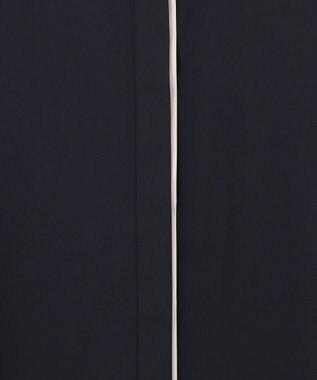 ICB L 【新色追加・接触冷感・UVケア・速乾・洗える】BackSatinAmunzen 5分袖バンドカラーブラウス ブラック系