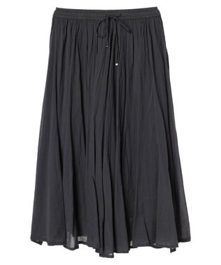 CRAFT STANDARD BOUTIQUE コットンボイルギャザースカート Charcoal Gray