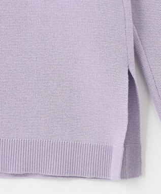 J.PRESS LADIES 【洗える】COTTON ACETATE クルーネック ニット ラベンダー系
