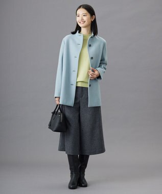 J.PRESS LADIES S 【WEB限定】ネップヘリンボーン ガウチョ パンツ 【WEB限定】グレー系