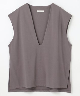 ANY L 【洗濯機可/接触冷感/UVカット】Ｖネックチュニック モカブラウン