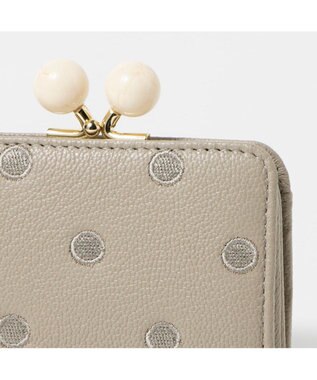 UNBILLION ペルケ perche / アクリル玉ドット刺繍・ジャバラカードウォレット グレードット