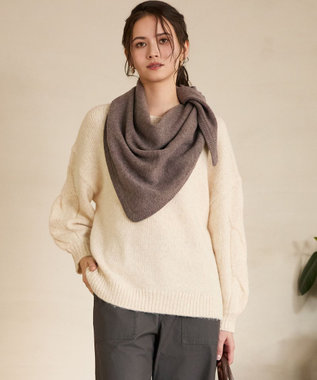 23区 【SLOW/一部店舗限定】ケーブル 袖デザイン ニット