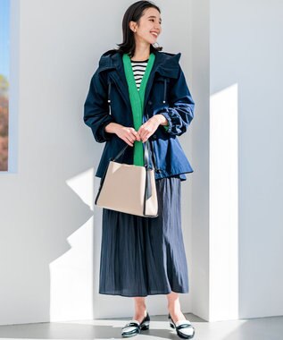 組曲 S 【WEB限定】フード付きライトブルゾン ネイビー系