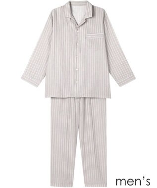 ワコール／睡眠科学 メンズ パジャマ 長袖 長ズボン 綿100%(本体) 二重ガーゼ 通気性 上下セット 前開き レディースパジャマあり(YDX570) YGX571 睡眠科学／ワコール