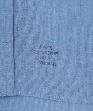 J.PRESS MEN 【HYBRID LINEN】ボタンダウンシャツ サックスブルー系