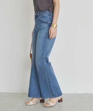 WEGO 【ANGIE VINTAGE/SMLサイズ展開】ブーツカットデニムパンツ ブルー