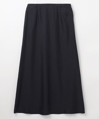 NAVE 【ReNAVE・セットアップ可/洗える/UVケア/接触冷感】フィブリルシャンブレー Aラインスカート ブラック系