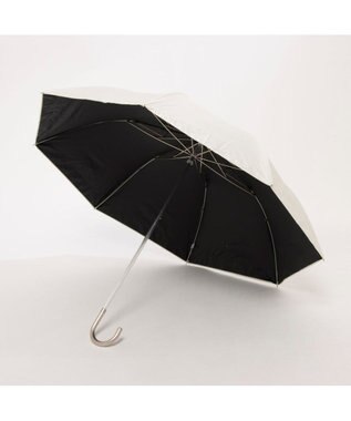 UNBILLION カシュネ cachenez / PUリムボーダートップレス2段折りたたみ傘 ホワイト