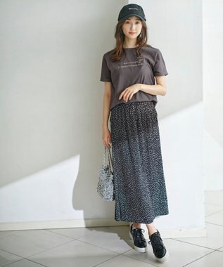 ANY SIS L ロゴ刺繍 Tシャツ スレート