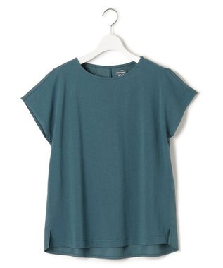 J.PRESS YORK STREET 【WOMEN】バックファブリックコンビ　プルオーバー ダークグリーン系