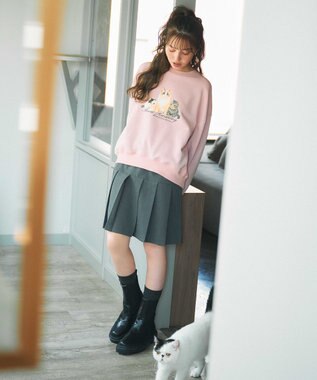 Feroux プリーツミニ スカート グレー系