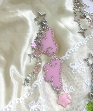 WEGO ANGELビーズセットキーホルダー ライトピンク