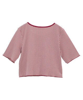 earth music&ecology ＳＥＴ２点ギンガムメロ－カーデ＋リボンタンク Red