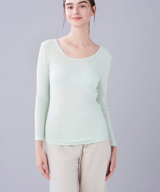 une nana cool 綿100% リブ編みコットン 長袖シャツ ME