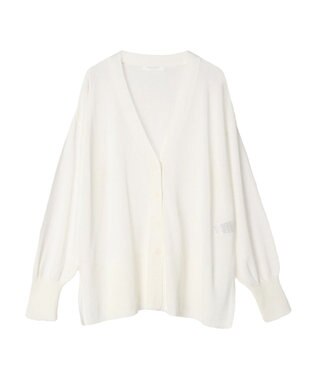 Green Parks 接触冷感Ｖネックカーデ White