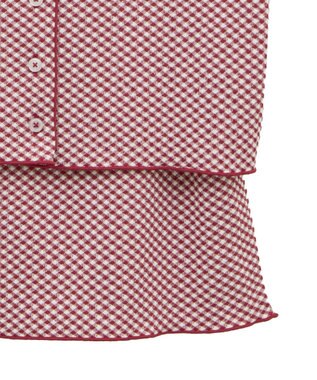 earth music&ecology ＳＥＴ２点ギンガムメロ－カーデ＋リボンタンク Red