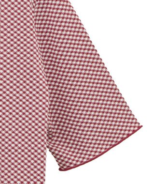 earth music&ecology ＳＥＴ２点ギンガムメロ－カーデ＋リボンタンク Red