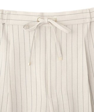 earth music&ecology 【セットアップ対応】リネンライクリラックスパンツ Stripe Ivory