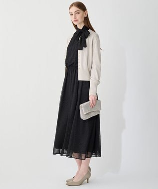 23区 S 【APPLAUDIR】シアードットフロッキー ドレス ブラック系