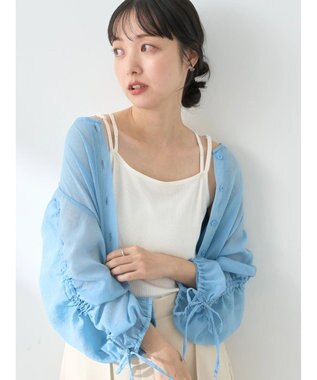 earth music&ecology キラキララインストーンキャミ Ivory