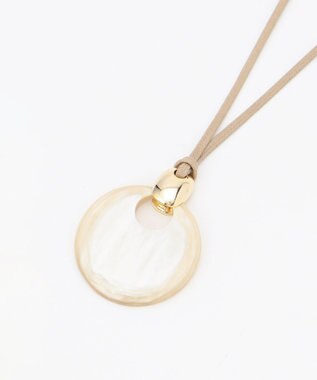 23区 ラウンドホーン ワントップ ネックレス ホワイト系