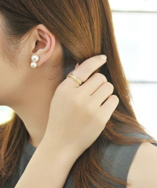 Phoebe ≪雑誌掲載≫ツインパールイヤリング ゴールド