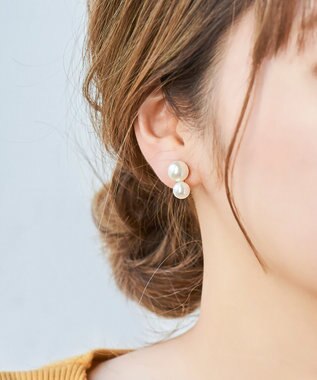 Phoebe ≪雑誌掲載≫ツインパールイヤリング ゴールド