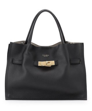 23区 【先行予約】VIOLAd'ORO イタリアンWフェイスレザー トートバッグ ブラック系