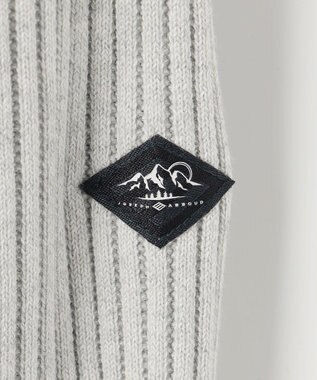JOSEPH ABBOUD MOUNTAIN 【日本素材・ストレッチ】コットンムリネ アウトドア ニット パーカー アイボリー系