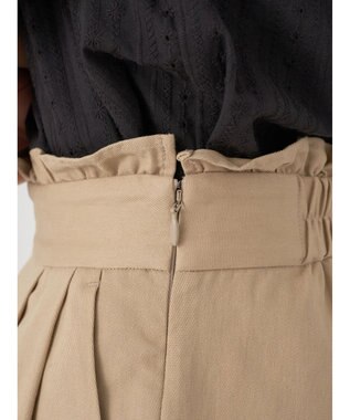 earth music&ecology フリルキュロットパンツ Camel