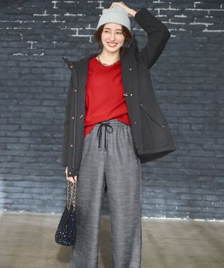 ANY SIS 【洗える】ラメキライージードロスト パンツ モノトーン