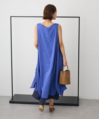 CRAFT STANDARD BOUTIQUE インド綿混フレアワンピース Blue