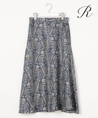 23区 【R(アール)】Ratti ペイズリープリント スカート ネイビー系5