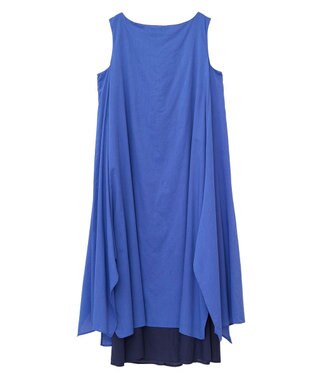 CRAFT STANDARD BOUTIQUE インド綿混フレアワンピース Blue