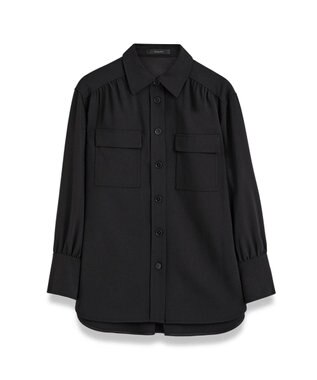 JOSEPH フルイドツイル　ユーティリティシャツ Black