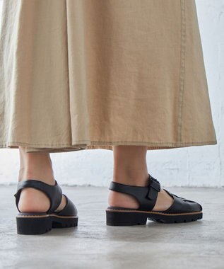 ASICS WALKING ペダラ ソフトラギッドサンダル レディース 2E ブラック系