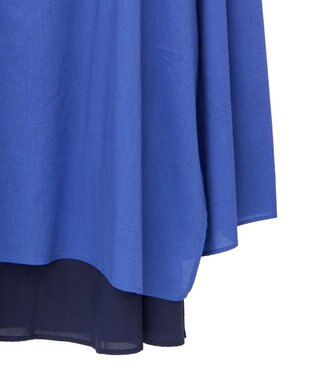 CRAFT STANDARD BOUTIQUE インド綿混フレアワンピース Blue