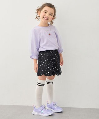 ANY KIDS 【ANY KIDS別注モデル】瞬足 ネコモチーフスニーカー ラベンダー